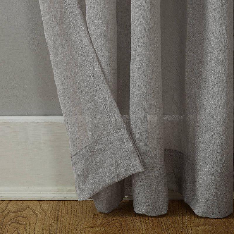 No. 918 Sheer Avril Crushed Texture Rod Pocket Curtain Panel