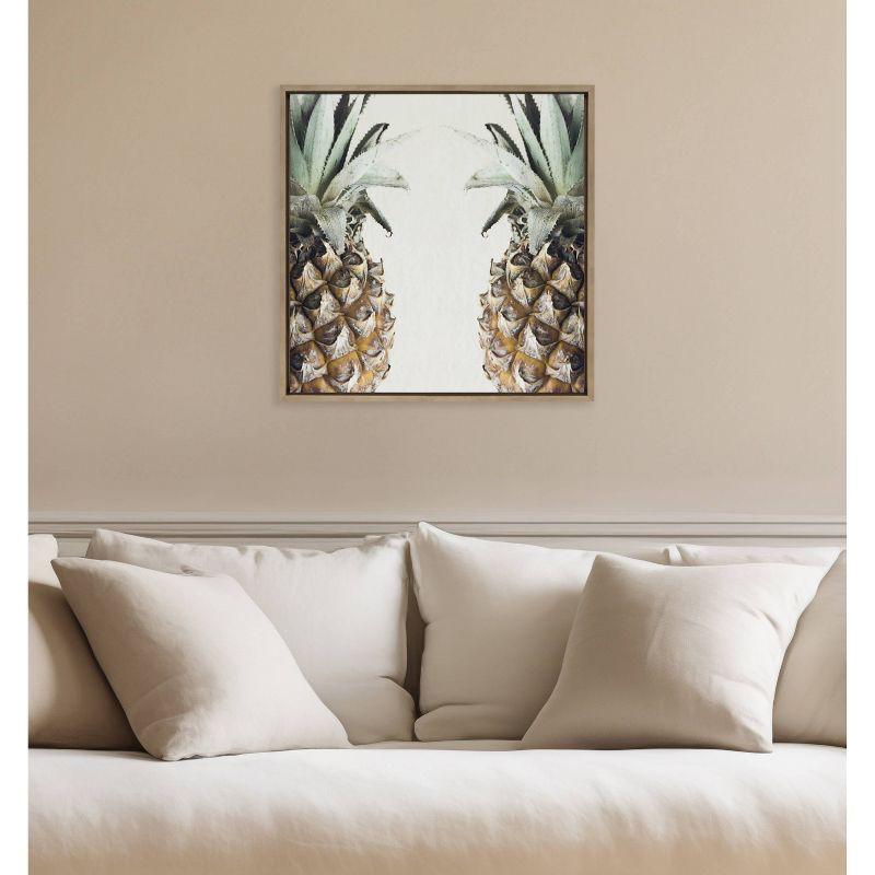 Kate & Laurel All Things Decor 22"x22" Pineapples Framed Canvas by Emiko and Mark Franzen of F2Images Gold