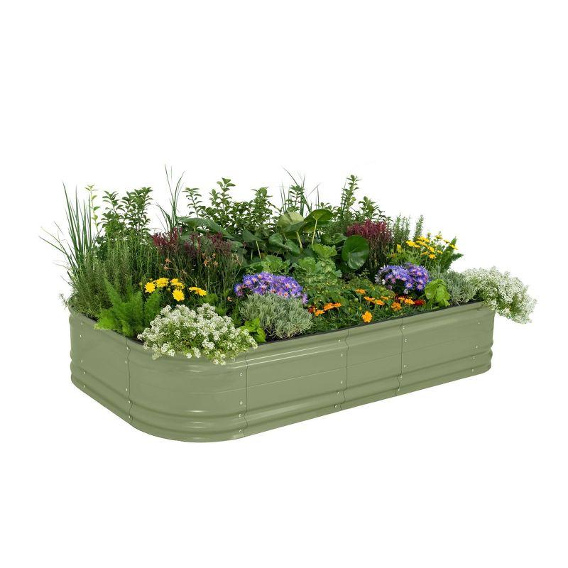 Novel 17" Tall 10 In 1 Modular Metal Outdoor Raised Garden Bed