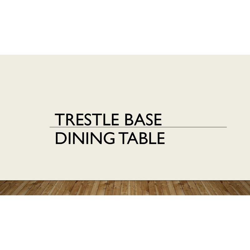 Carolina Living 48" Florence Trestle Dining Table Weathered Gray: Mid-Century Modern, MDF & Wood Veneer, Seats 4