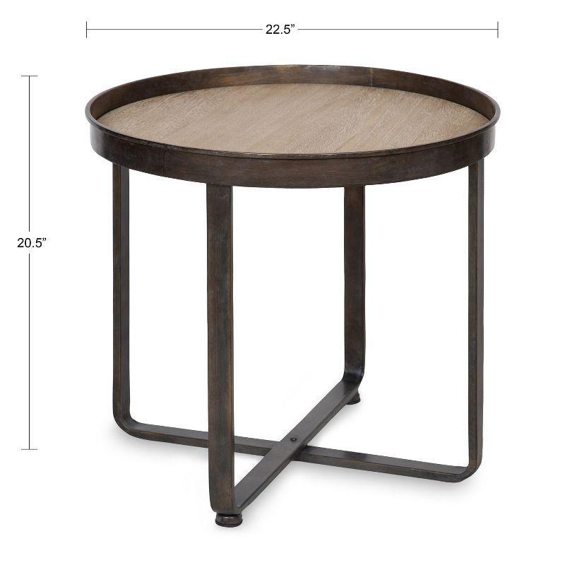 Kate and Laurel Zabel Round Metal End Table