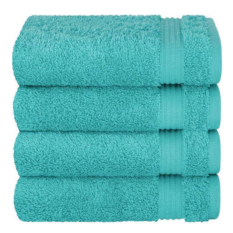 American Soft Linen Turkish Premium Quality 100% Cotton 4 Piece Hand Towel Set, Soft Absorbent Quick Dry Bath Towels for Bathroom