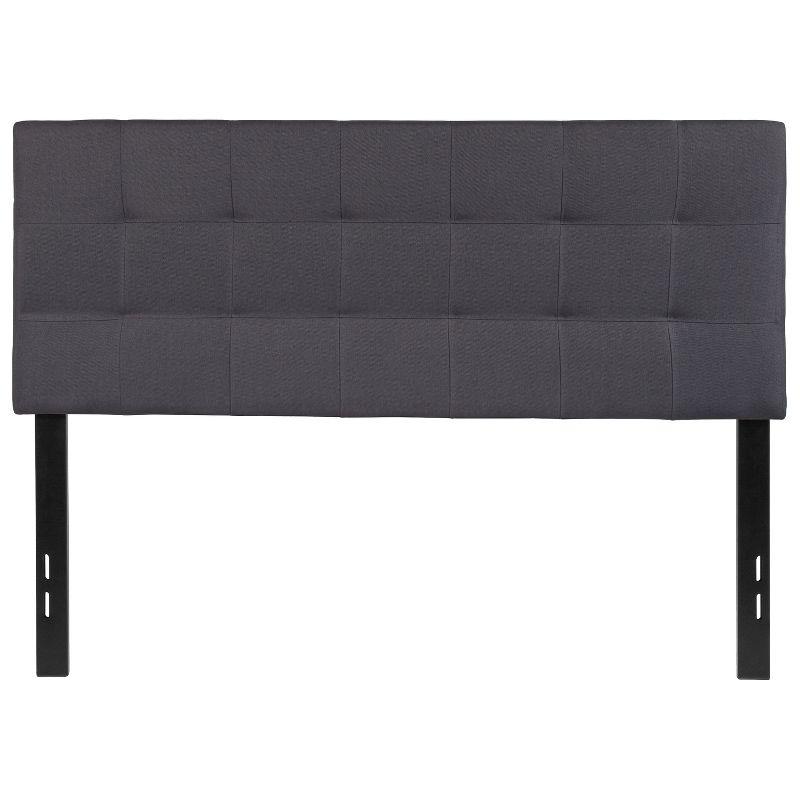 Flash Furniture Bedford Tufted Upholstered Full Size Headboard in Dark Gray Fabric