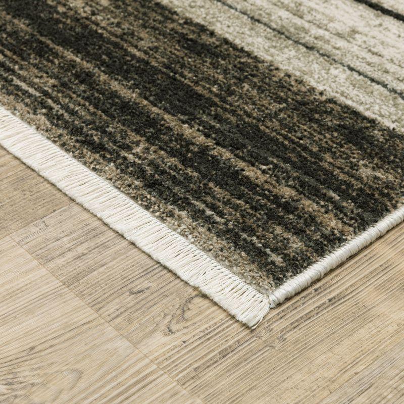 Oriental Weavers Bauer 090N2 Beige/ Charcoal Indoor Area Rug - 2'3" x 7'6"