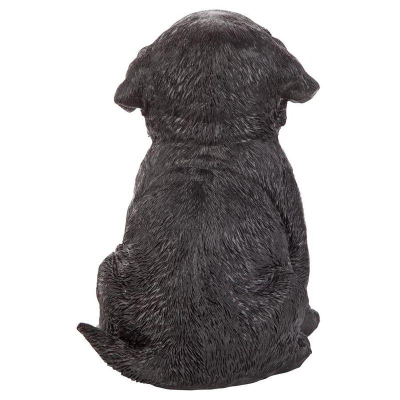 Design Toscano Black Lab Puppy Partner Collectible Dog Statue - Black