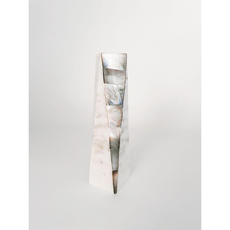 Mother Of Pearl Marble Marble Tabletop Candlestick