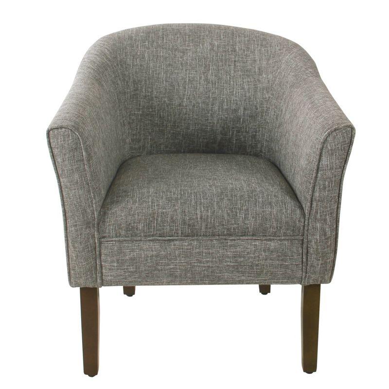 Modern Barrel Accent Chair Gray - HomePop: Upholstered Side Chair for Bedroom & Living Room, Comfort Seating