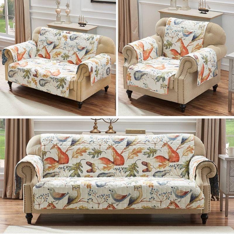 Reversible Willow Furniture Protector Slipcover Orange/Blue - Greenland Home Fashions