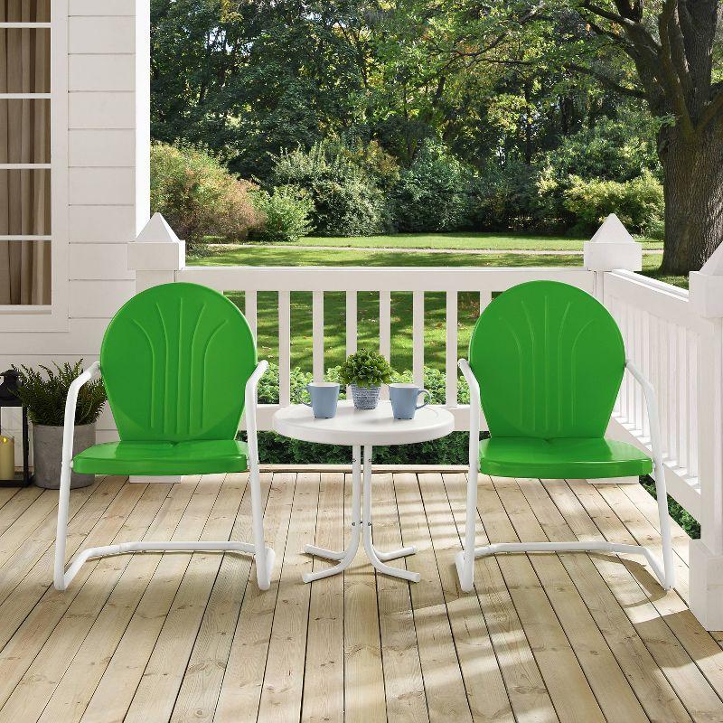 Griffith 3pc Outdoor Conversation Set - Kelly Green - Crosley