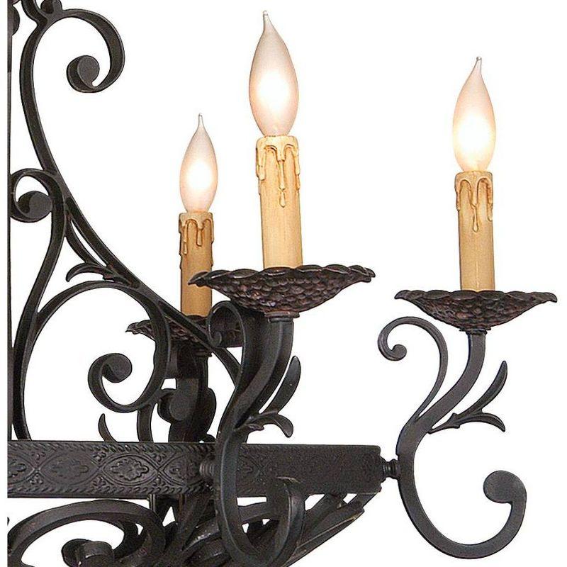 Bronze 35" Candle Chandelier with Elegant Design