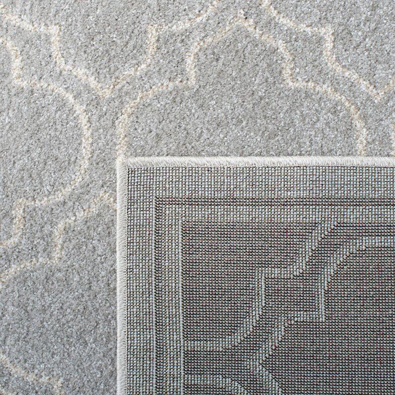 Elysian Grey and Light Grey Hand-knotted Geometric Runner Rug - 2'3" x 13'