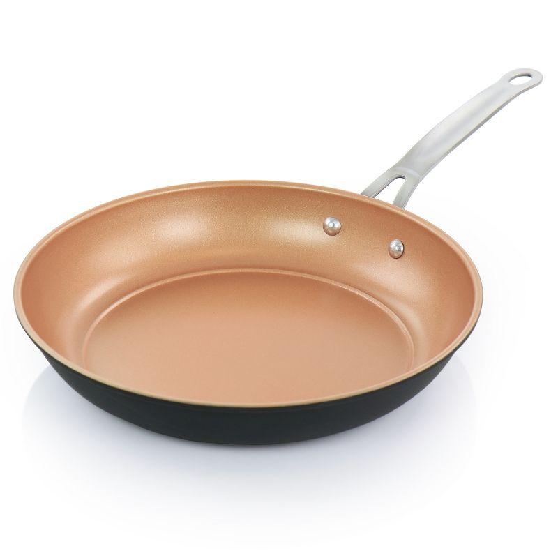 Gibson Home Chestnut 2 Piece Nonstick Carbon Steel Frying Pan Set in Copper