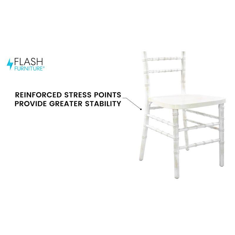 Elegant Mahogany Chiavari Hardwood Chair with Steel-Reinforced Seat