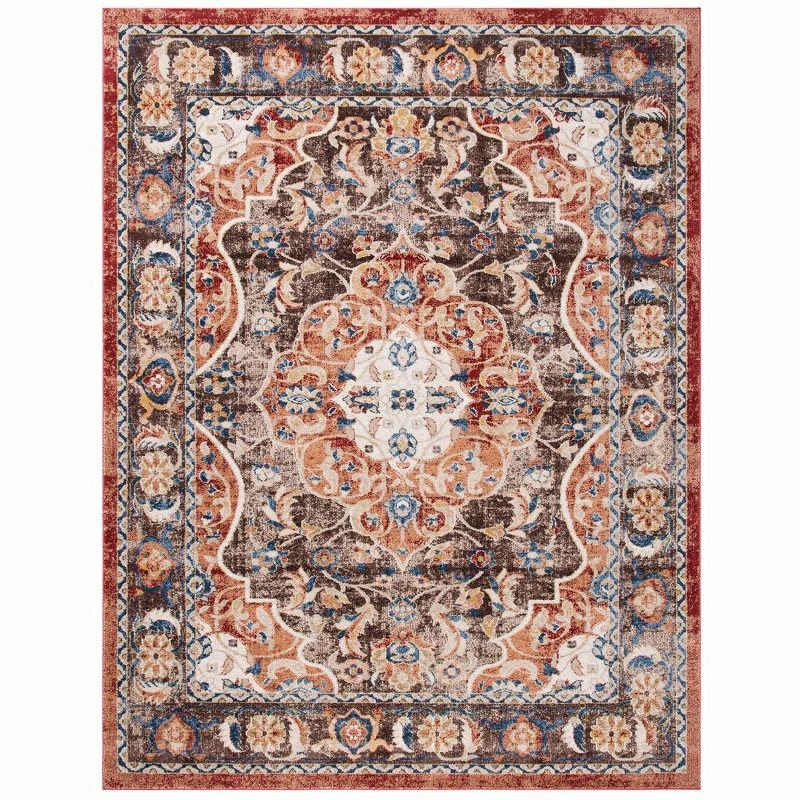 Blue 9' x 12' Stain-Resistant Synthetic Area Rug