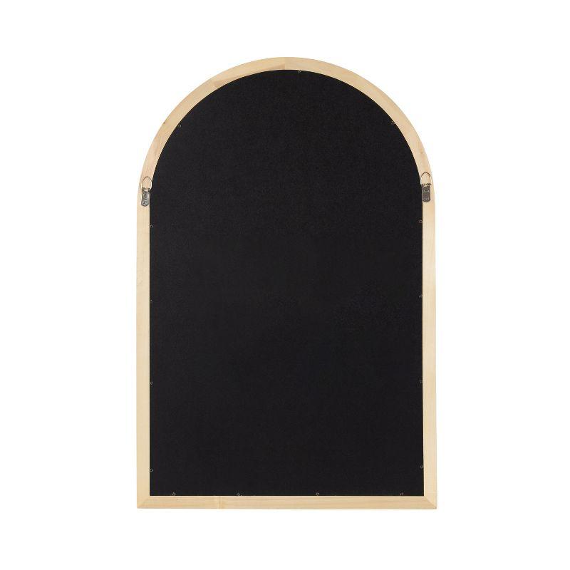 20"x30" Hatherleigh Arch Wood Wall Mirror Natural: Durable, Light Finish - Kate & Laurel All Things Decor