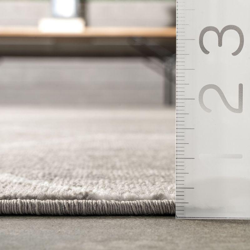 Nuloom Veronica Geometric 5x8 Indoor Area Rug for Living Room Bedroom Dining Room Kitchen, Grey/Ivory