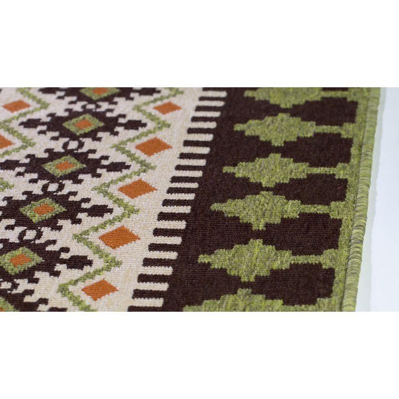 Veranda VER099 Power Loomed Indoor/Outdoor Area Rug - Ivory/Blue - 6'7"x9'6" - Safavieh.