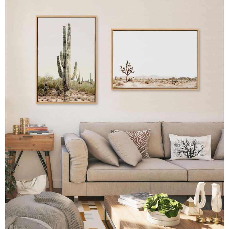 Natural Landscape Joshua Tree Canvas Print with Wooden Frame