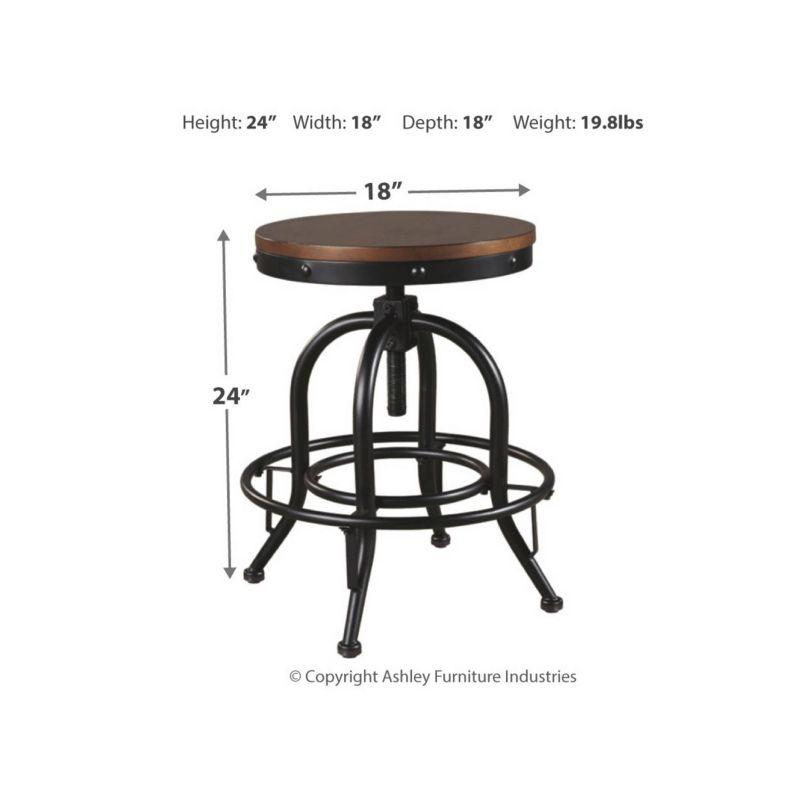 Set of 2 Valebeck Swivel Counter Height Barstools Bark - Signature Design by Ashley