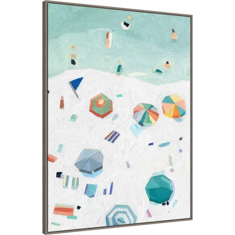 32" x 42" Beach Vista II by Emma Scarvey Framed Canvas Wall Art Print - Amanti Art: Modern Style, Polystyrene Frame