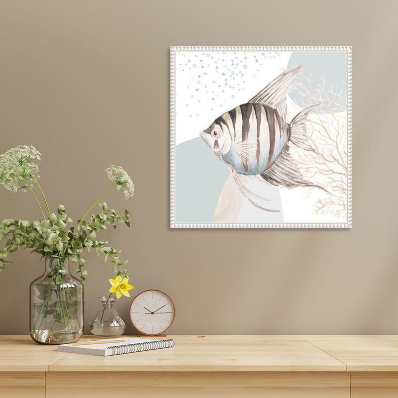 Amanti Art Ocean Oasis Bubbles Striped Fish by Patricia Pinto Framed Canvas Wall Art