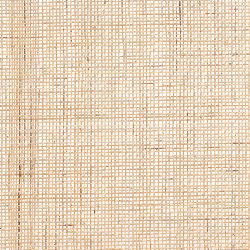 bali & pari Queen Aurelia Bayur Wood & Rattan Headboard Black/Natural: Bohemian Design, Wall/Bed Frame Mount