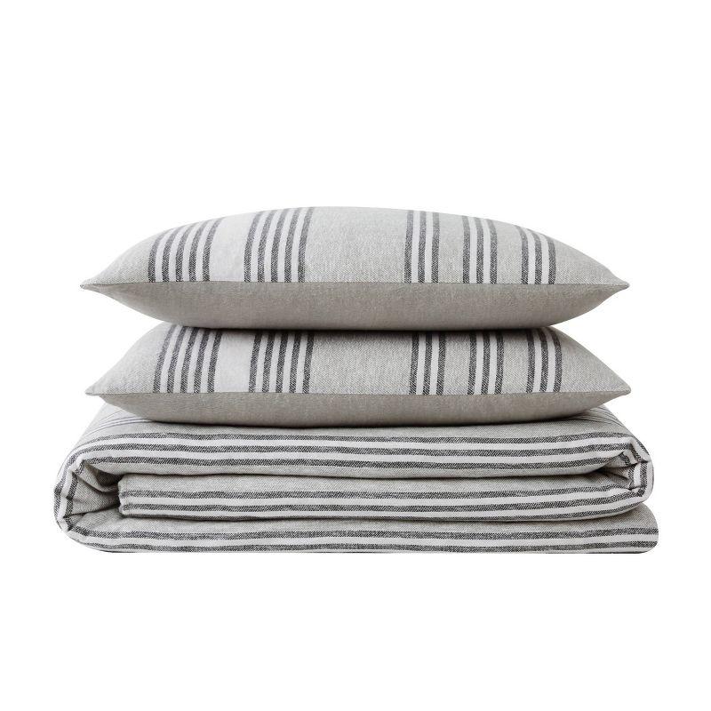 Kiel Stripe Flannel Duvet Cover Set - Truly Soft