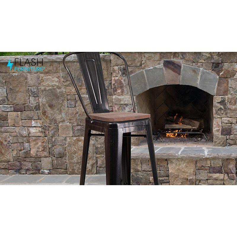 Flash Furniture Steel Outdoor Stool