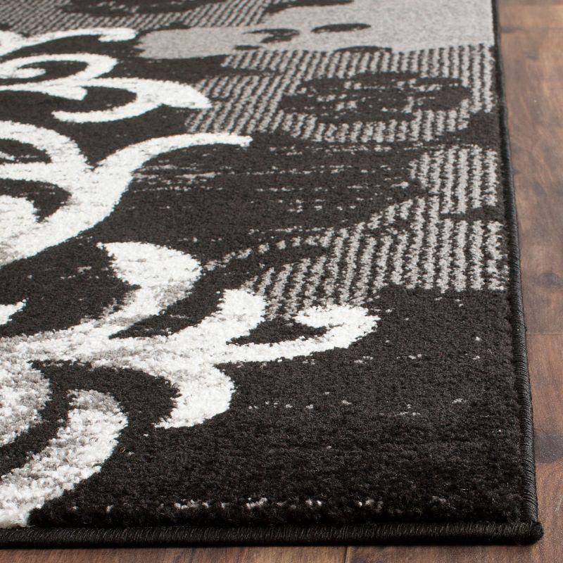 Adirondack ADR114 Machine Made Indoor Area Rug - Black/Silver - 9'x12' - Safavieh