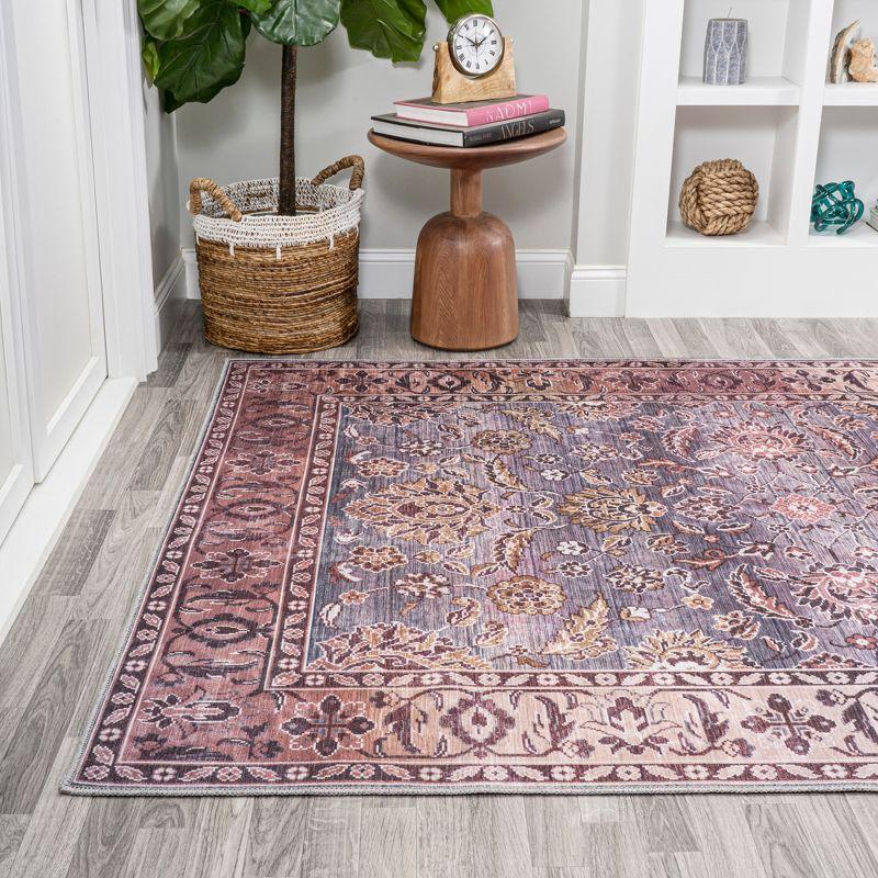 Victoria Ornate Persian All-Over Machine-Washable Area Rug - JONATHAN Y