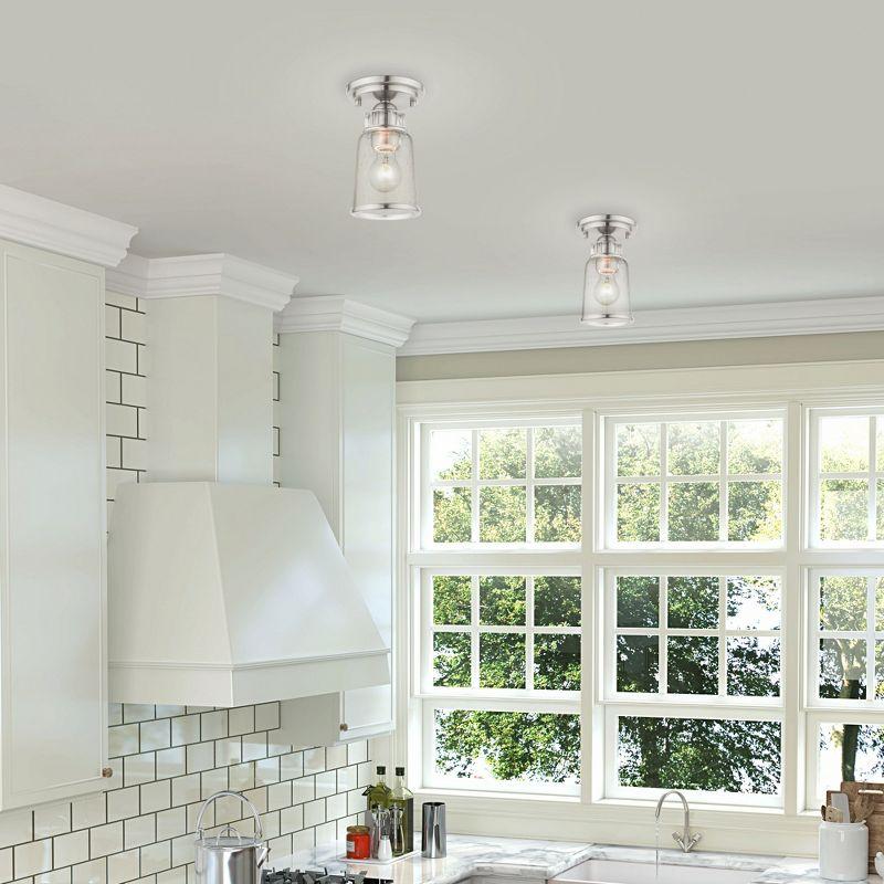 Livex Lighting Lawrenceville 1 - Light Flush Mount in  Brushed Nickel
