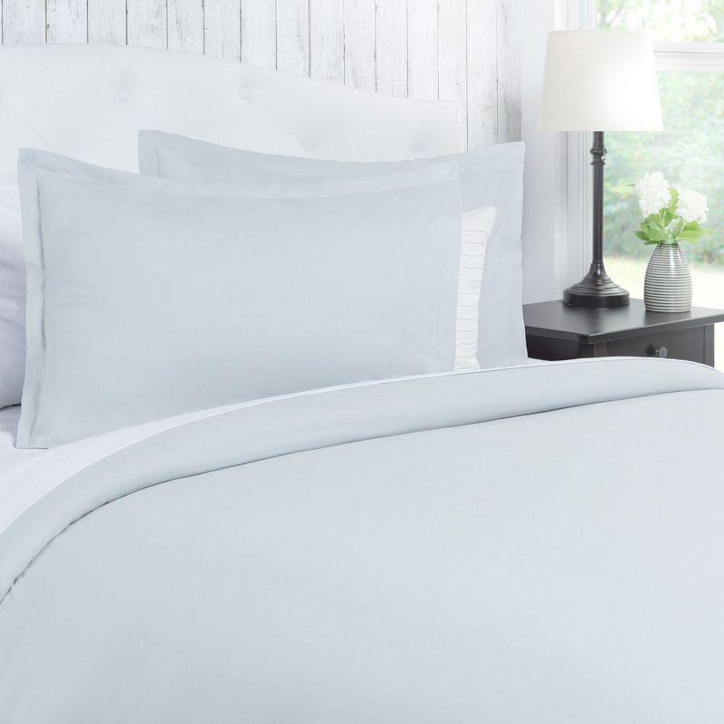 Chanasya Solid Color Microfiber Duvet Cover Set