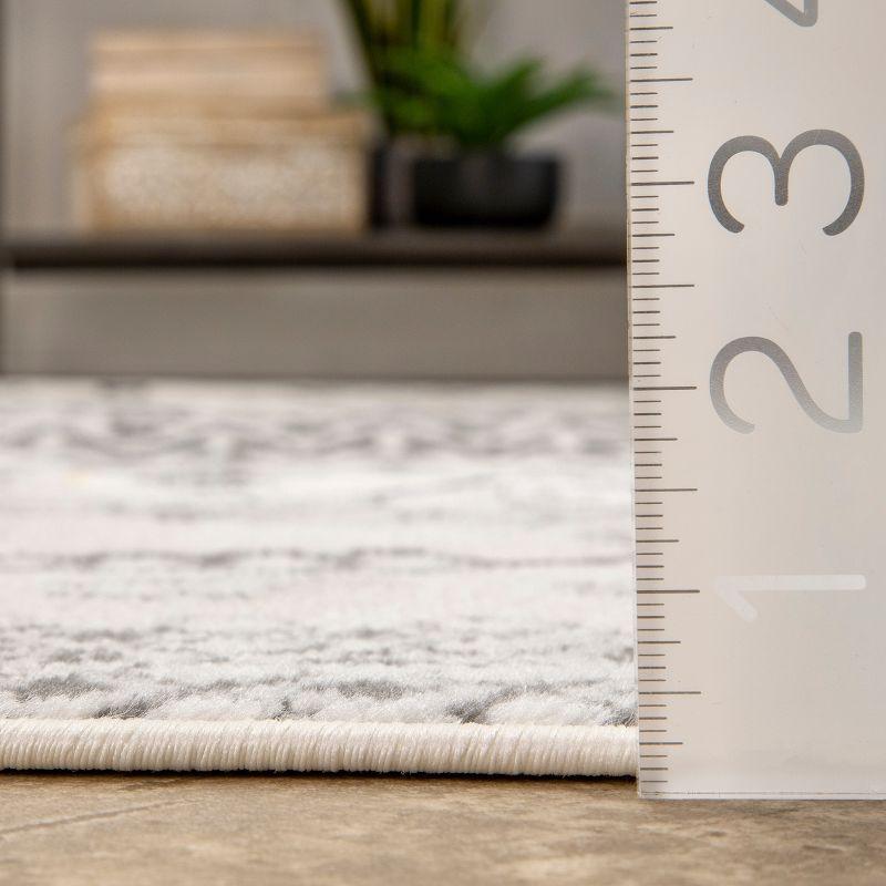 Nuloom Frances Moroccan 4x6 Indoor Area Rug for Living Room Bedroom Dining Room Kitchen, Light Grey/Ivory