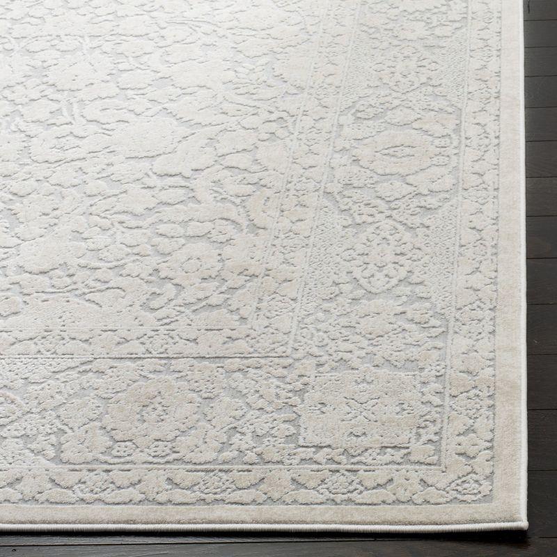 Reflection RFT667 Power Loomed Indoor Area Rug - Light Grey/Cream - 6'7"x6'7" - Safavieh.