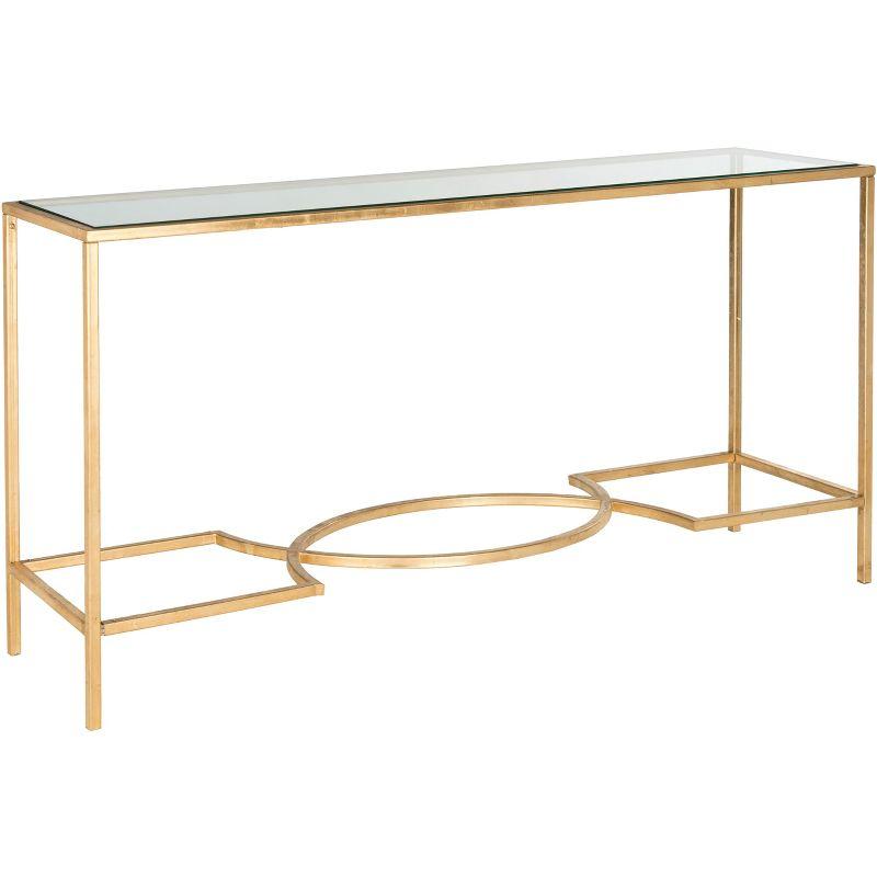 Inga Console Table - Gold/Glass - Safavieh