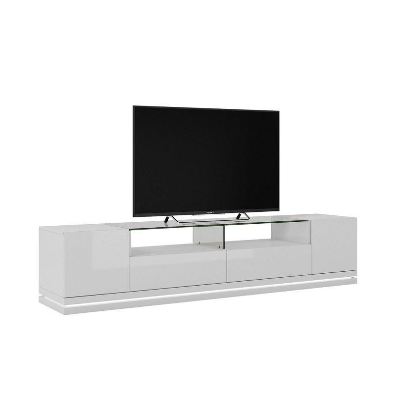 Vanderbilt Gloss White LED-Lit TV Stand for Up to 70" TVs