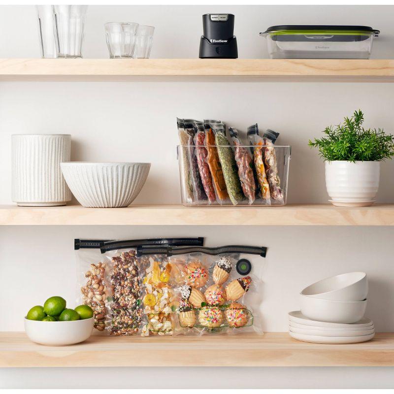 FoodSaver Reusable Gallon Vacuum Zipper Bags - for use with FoodSaver Handheld Vacuum Sealers - 8ct