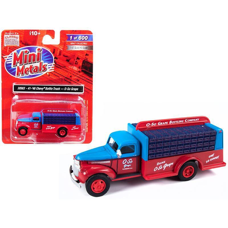 1941-1946 Chevrolet Delivery Bottle Truck "O-So Grape" 1/87 (HO) Scale Model by Classic Metal Works