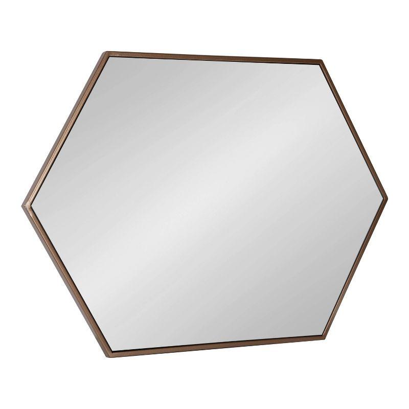 Geometric Bronze Hexagon Full Length Wall Mirror 31"x22"