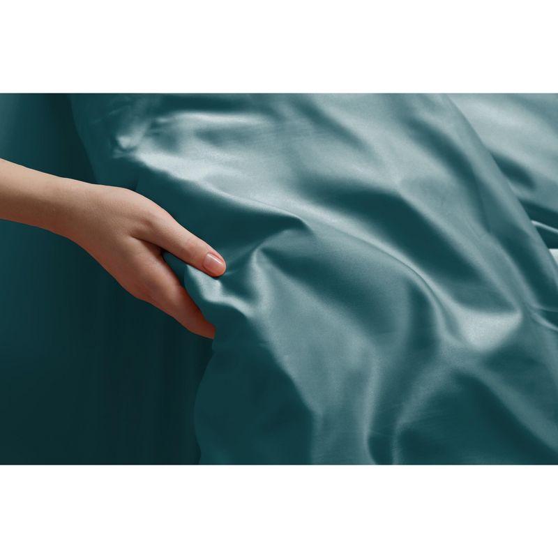 Teal 620 Thread Count Cotton Sateen King/Cal King Duvet Set