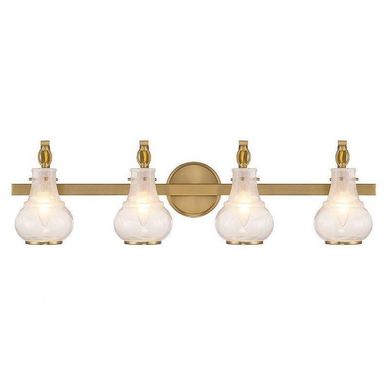 Savoy House Adams 4 - Light Vanity in  Warm Brass