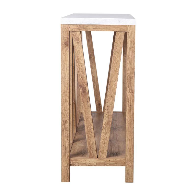 Flash Furniture Charlotte Modern 2-Tier Farmhouse Entryway Living Room Console Accent Table