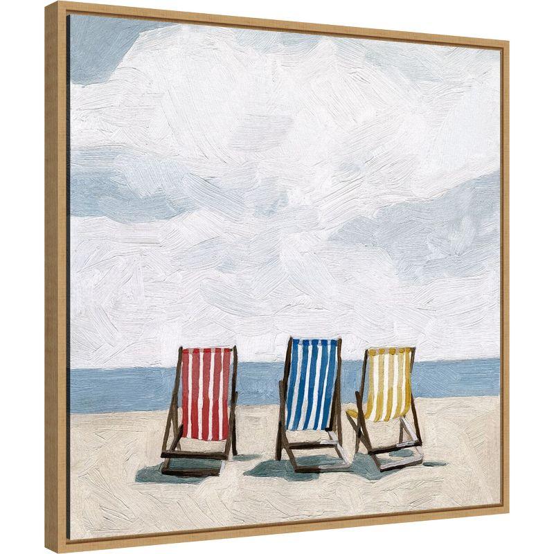 Amanti Art Beach Trip II by Emma Scarvey Canvas Wall Art Print Framed 22 x 22-in.