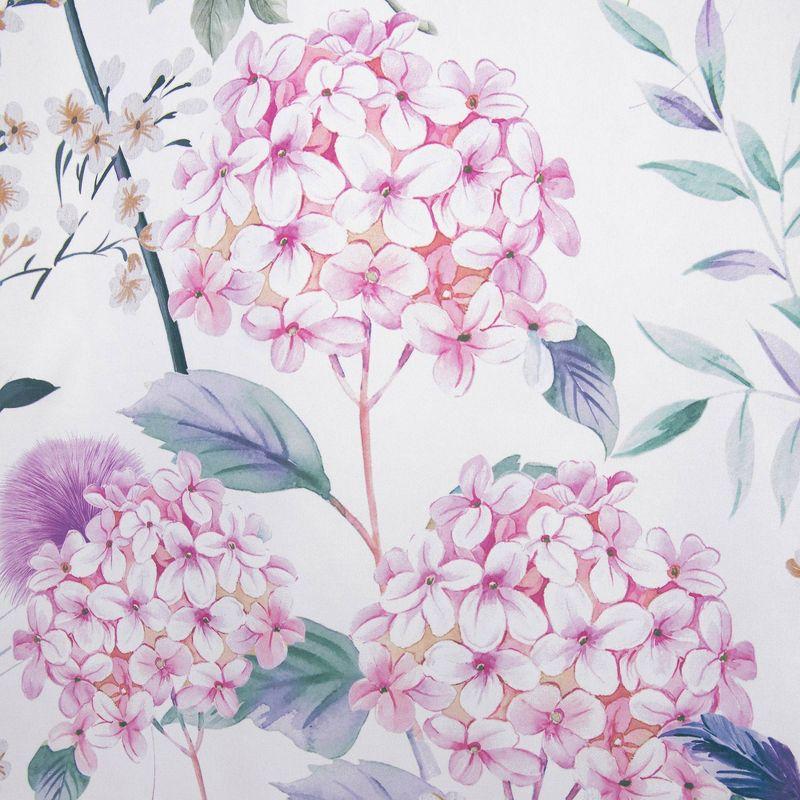 Bloomstruck Shower Curtain - Allure Home Creations: Botanical Microfiber, Machine Washable, No Accessories Included