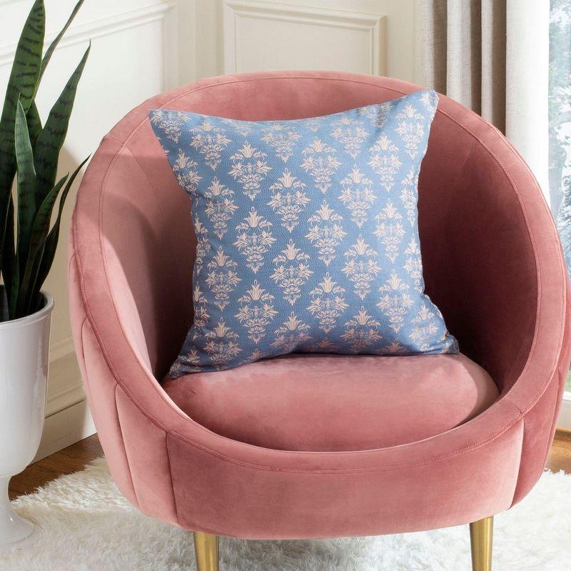 Seanna Damask Cotton Reversible Throw Pillow