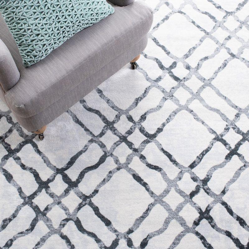 Martha Stewart Isabella - MSR0957 - Indoor Power Loomed Area Rugs - Ivory/Grey - 4'x6'