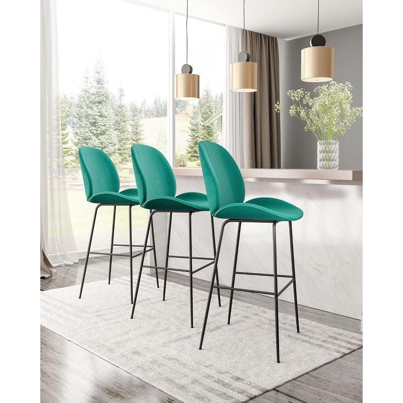 Zuo Miles Barstool Green