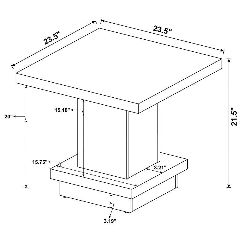 Reston Square Wood End Table Cappuccino Brown - Coaster