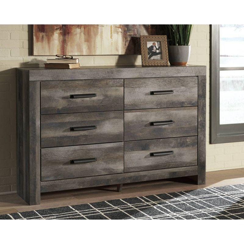 Wynnlow Dresser Gray - Signature Design by Ashley: Bedroom Furniture, Laminated Wood Composite, 6-Drawer Storage