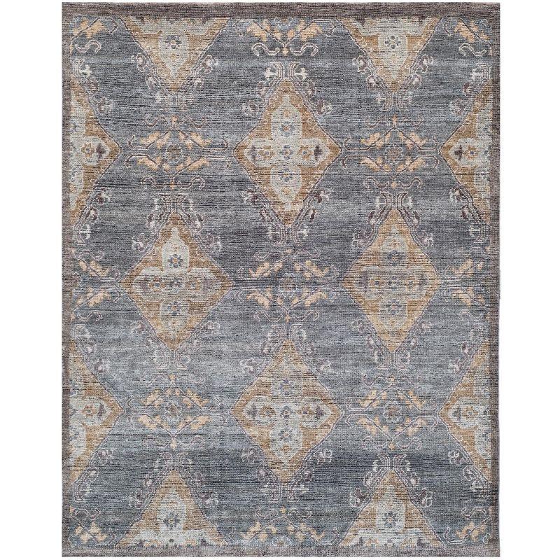 Izmir IZM124 Hand Knotted Area Rug - Charcoal/Taupe - 6'x9' - Safavieh